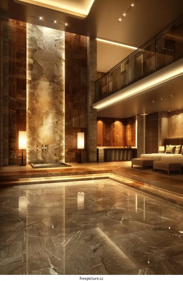 Luxury Modern Spa Interior Design Illustration