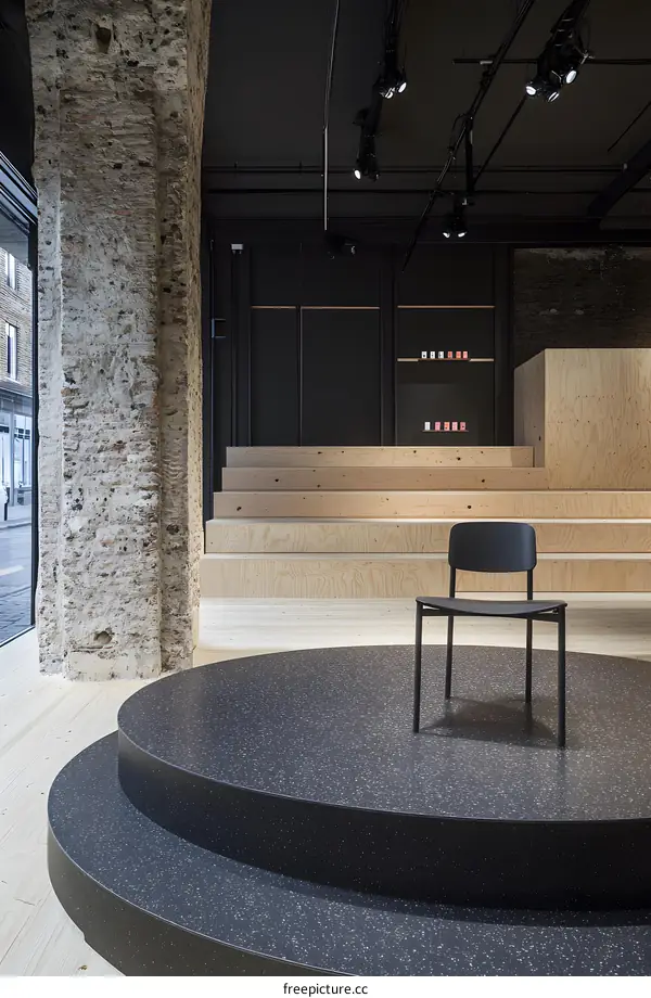 Black and White Interior Design of Modern Store