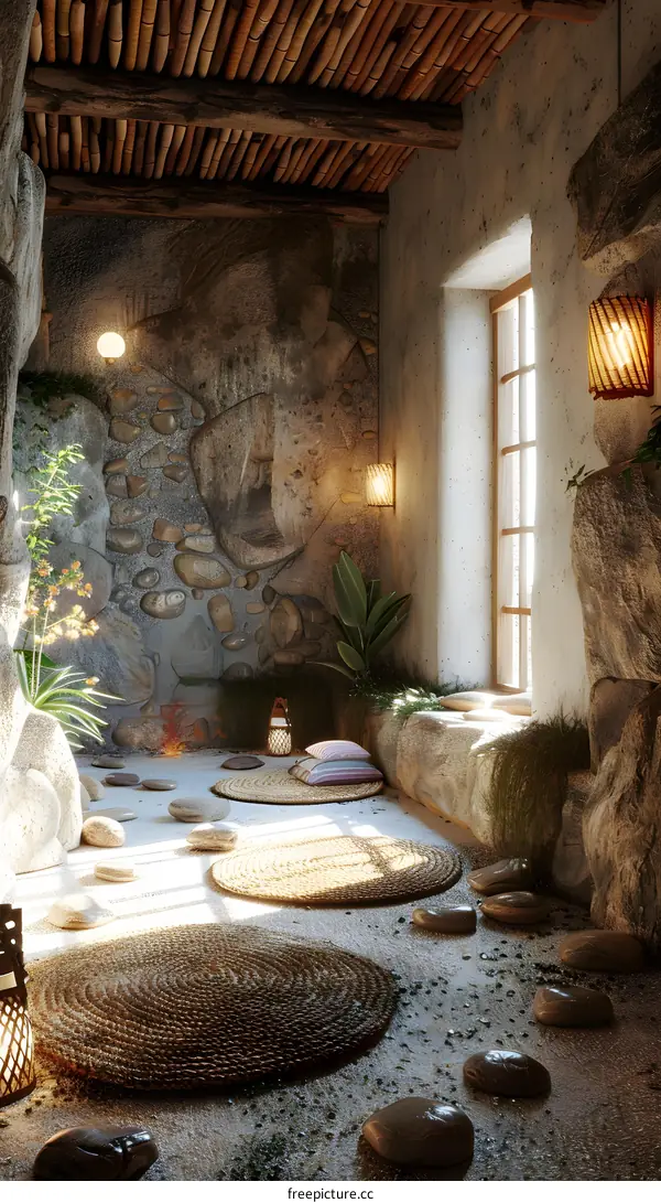 secluded hut in the mountains