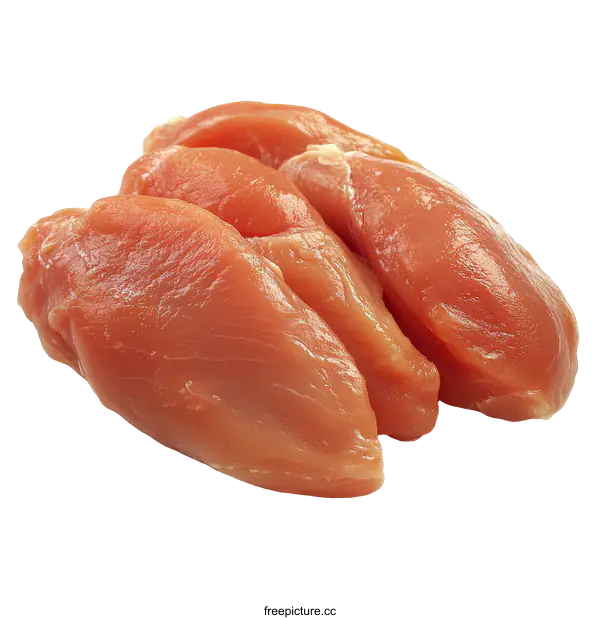 [Transparent Background PNG]Fresh Raw Chicken Breast Pieces