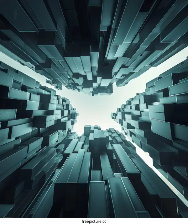 Dark City Abstract Illustration