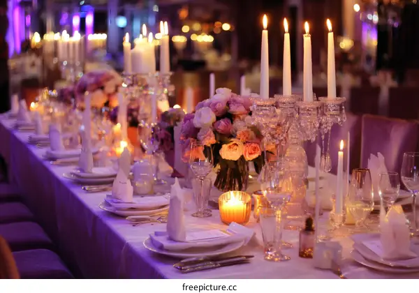 Elegant Wedding Reception Table Setting