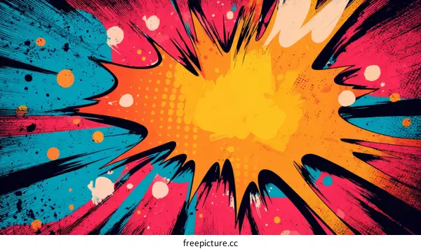 Vibrant Comic Explosion Background Design