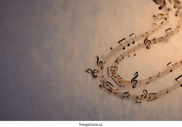 Vintage Music Notes Background Design