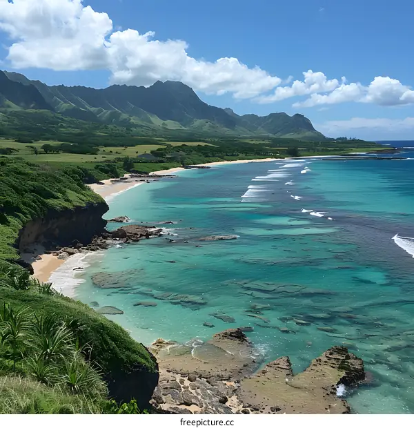 Beautiful Hawaiian beach landscape
