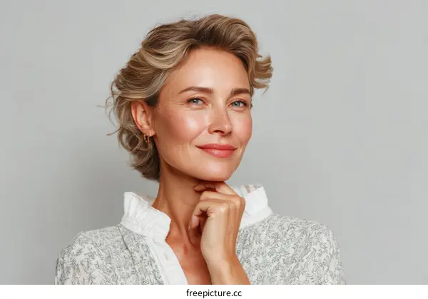 Beautiful Woman Portrait with Elegant Style