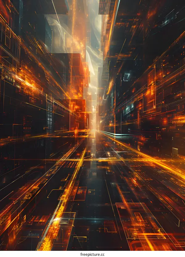 futuristic city illustration