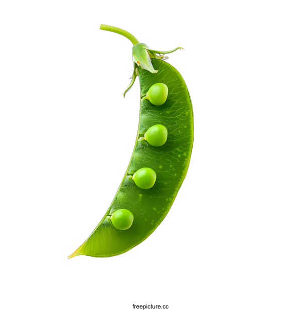 [Transparent Background PNG]Fresh Green Pea Pod Isolated On White Background