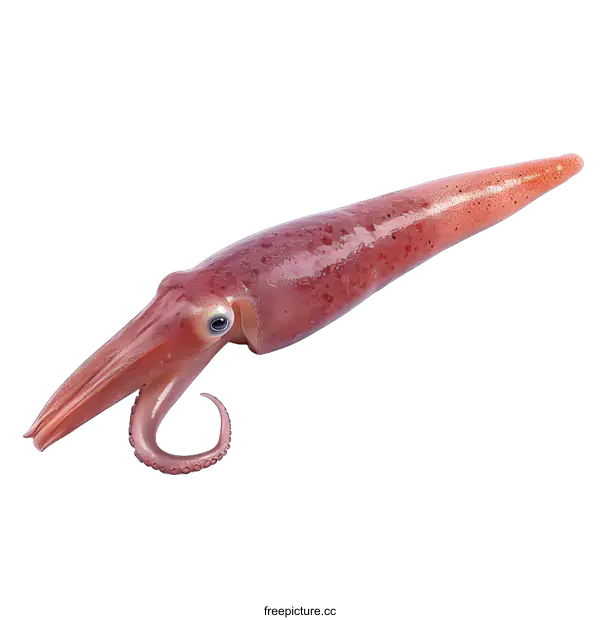 [Transparent Background PNG]A realistic squid model