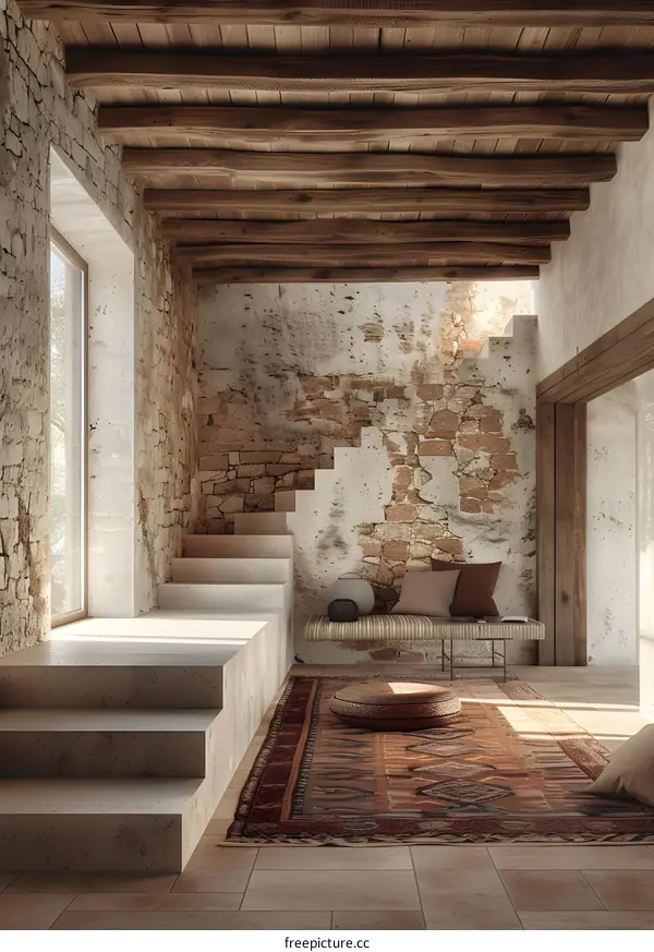 Stairway to the living room