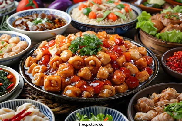 Sweet and Sour Pork with Pineapple and other Chinese Dishes
