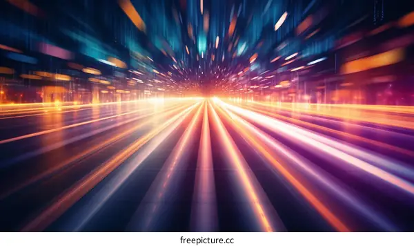 Abstract colorful technology background with motion blur