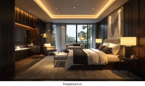 Modern Luxury Hotel Bedroom Interior Design
