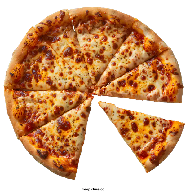 [Transparent Background PNG]Delicious Cheese Pizza Slices Isolated On White Background