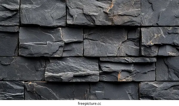 Dark Gray Stone Wall Texture Background