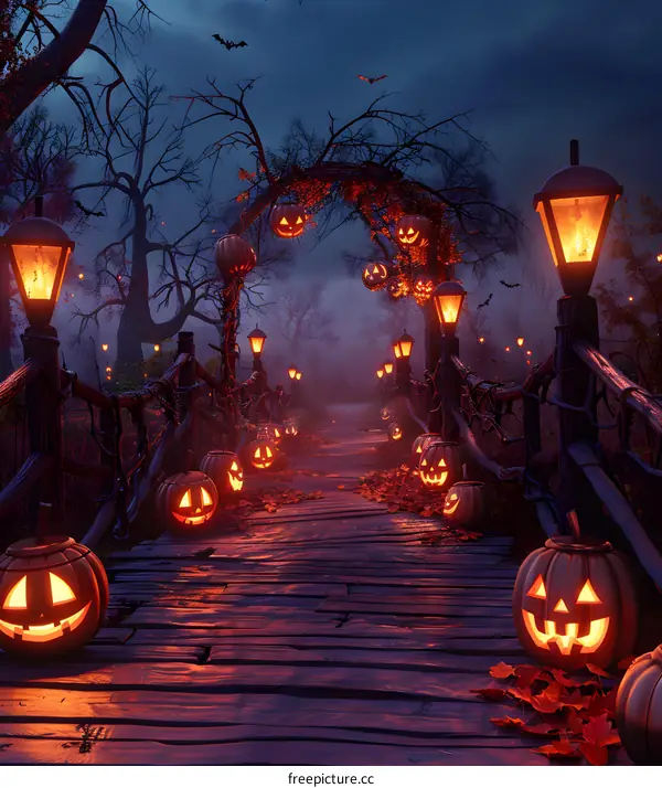 Halloween Pumpkin Bridge