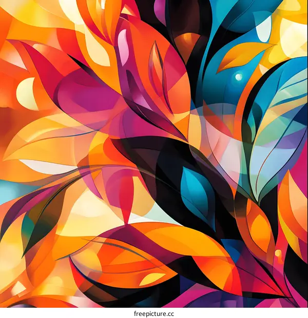 Abstract Colorful Floral Pattern