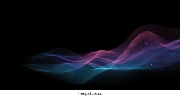 Abstract Colorful Wave Lines Design