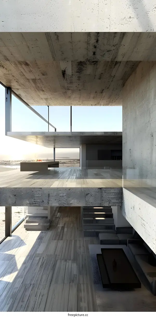 Modern Concrete House Design With Minimalist Interior
