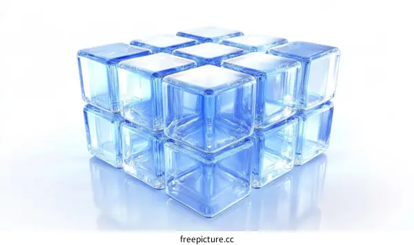 Abstract Ice Cubes Arrangement