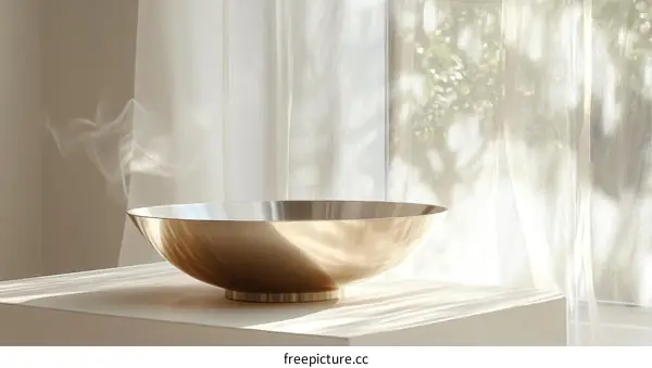 Elegant Gold Bowl in Natural Light