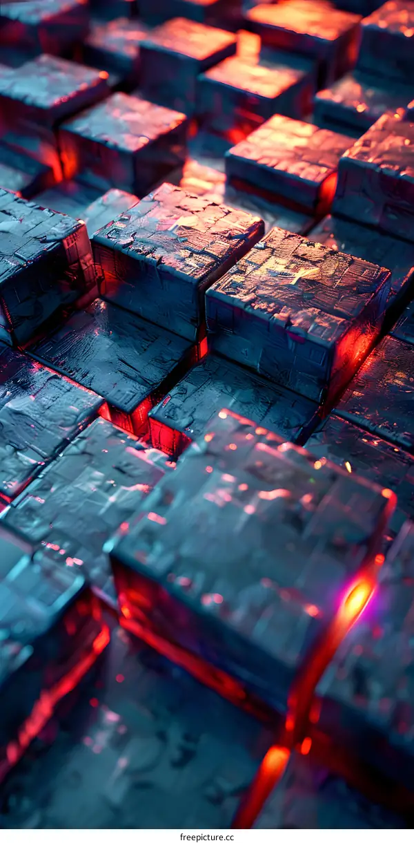 Sci-fi Geometric Illustration in Light and Shadow