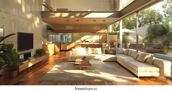 Modern house interior living room