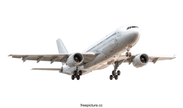 [Transparent Background PNG]Modern Passenger Airplane in Flight