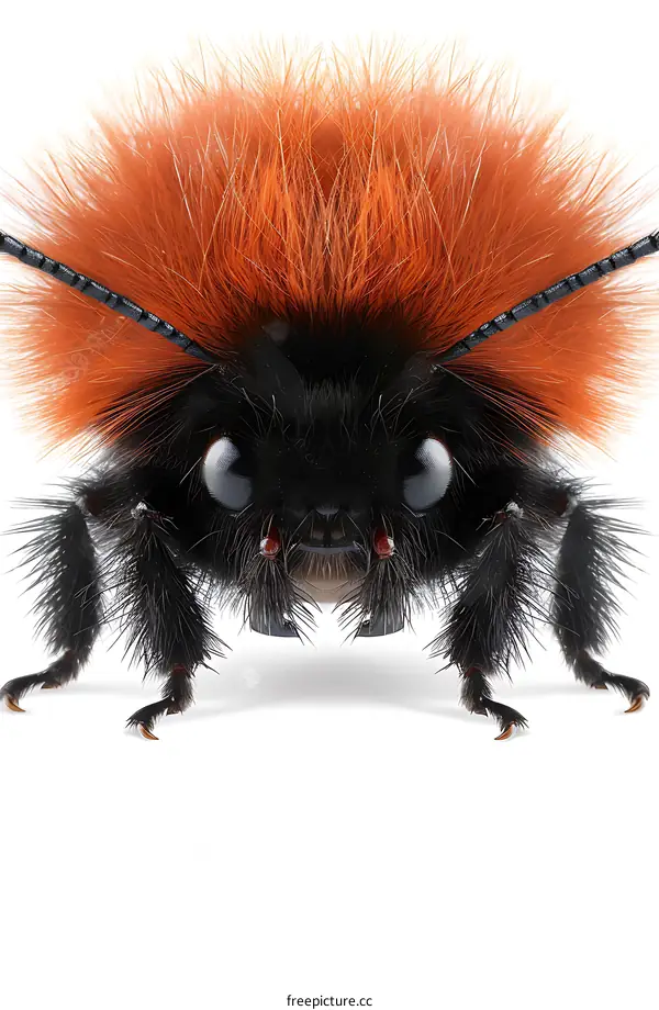 Close Up of a Red Footed Velvet Ant