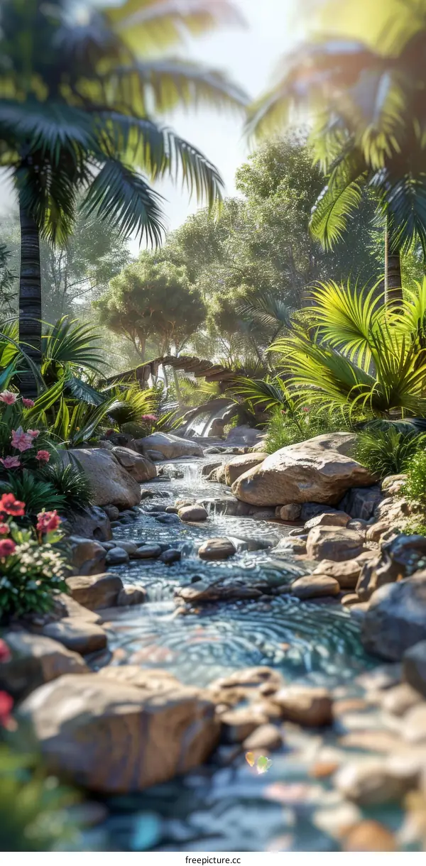 Rainforest River Landscape