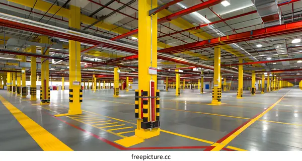 Modern Empty Warehouse Building Interior