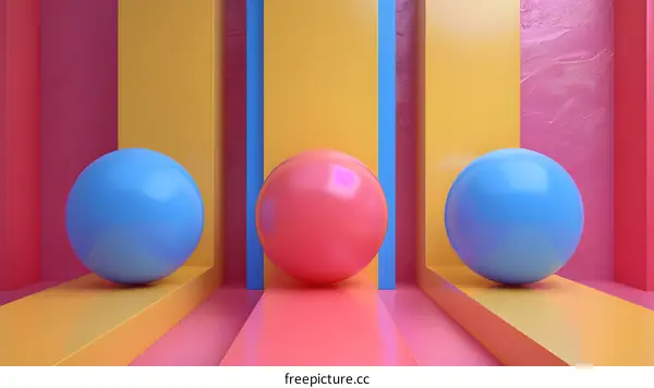 Colorful spheres abstract background