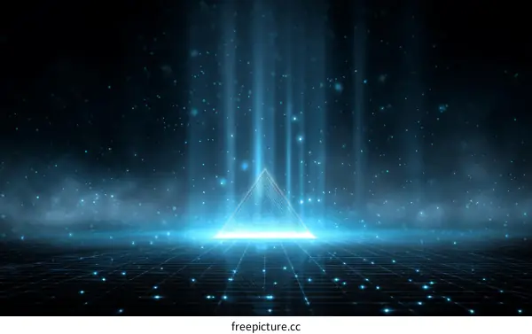 Abstract Futuristic Stage Design with Light Effect