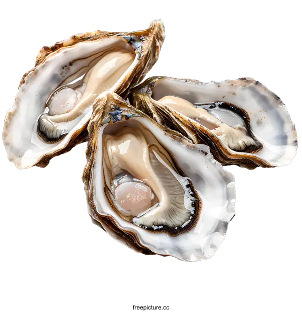 [Transparent Background PNG]Fresh open oysters