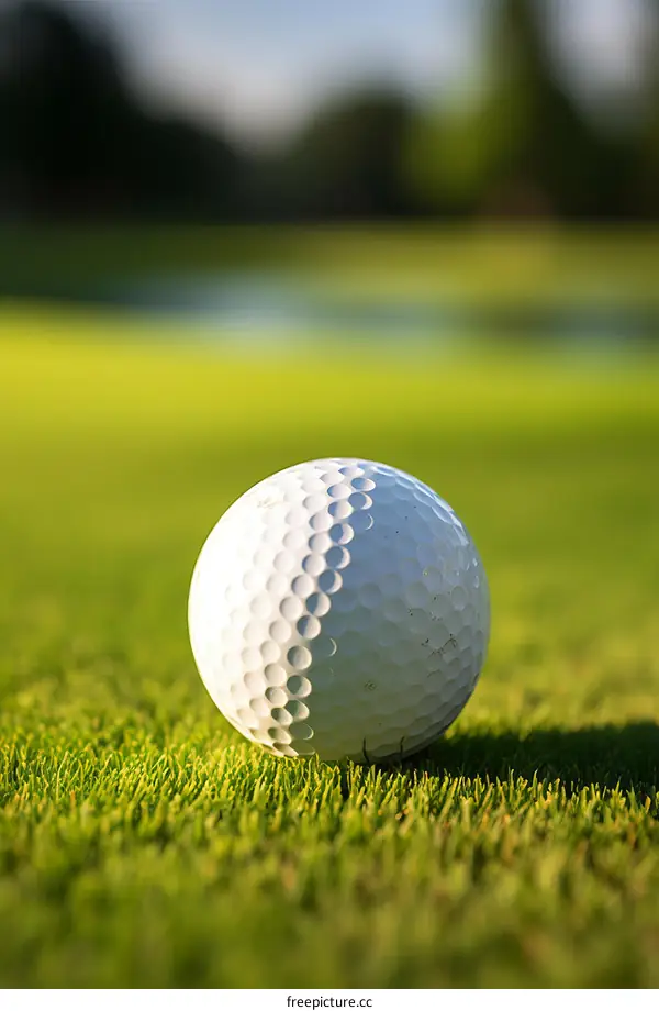 Close-up of a Golf Ball on the Green