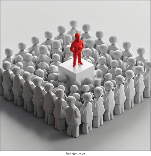 One person standing out from the crowd