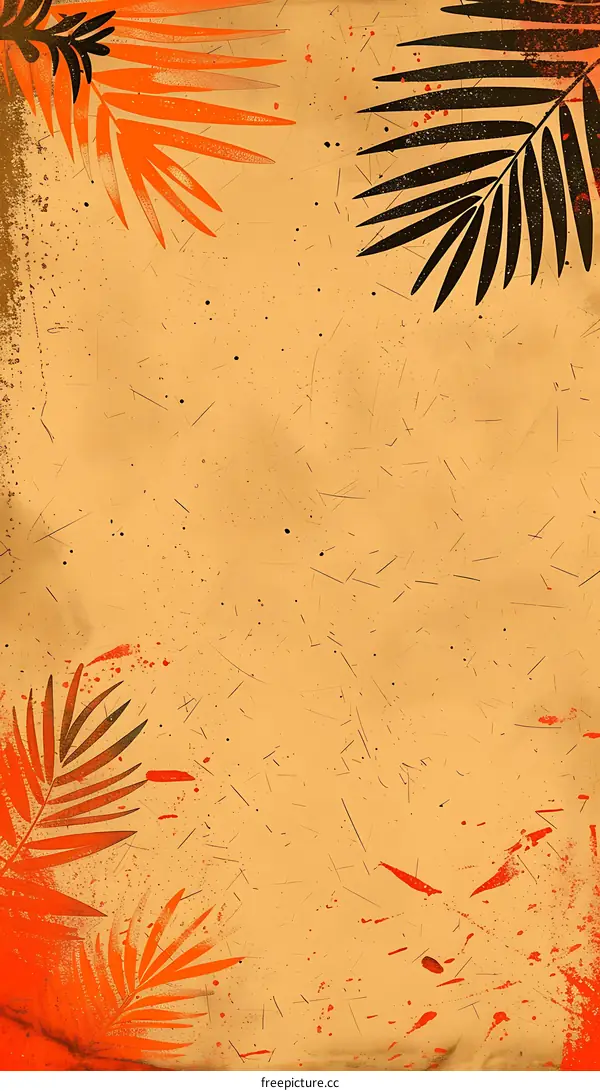 Abstract Palm Leaves Background