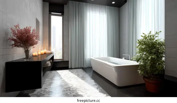 Modern Bathroom Interior Design with Minimalist Style