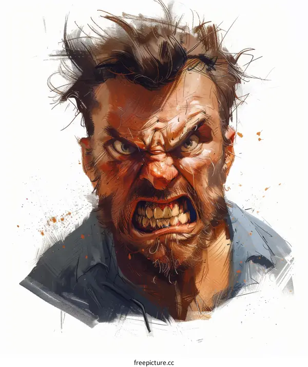 portrait of an angry man
