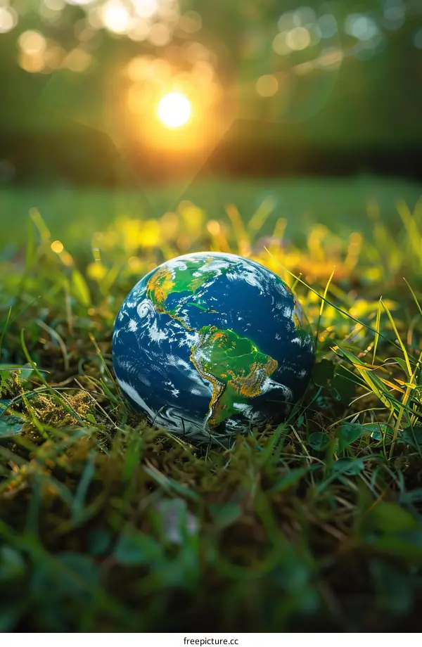 Beautiful sunset over the Earth