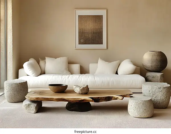 Minimalist Living Room with Natural Elements