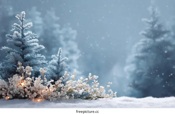 Winter Wonderland Christmas Scene Decorated