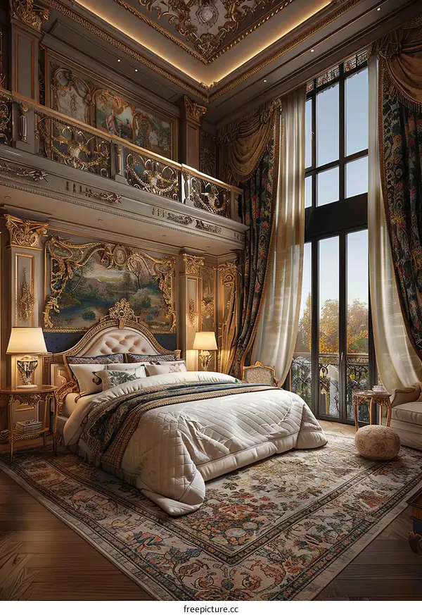 Luxury Bedroom Interior Design Illustration