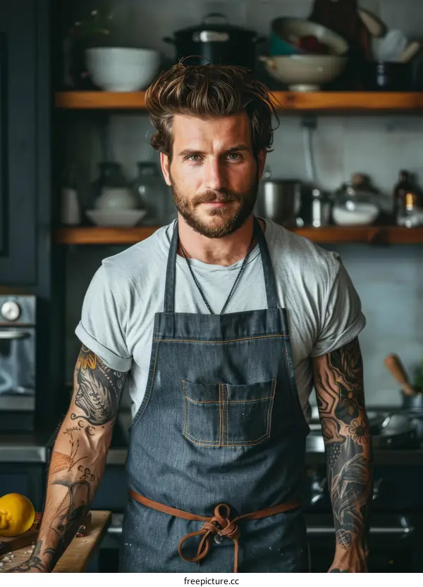 Portrait of a male chef in a kitchen