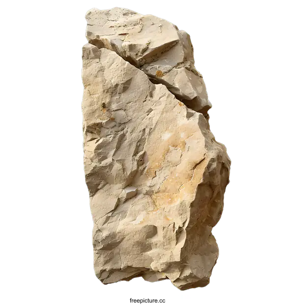 [Transparent Background PNG]Large Cracked Rock Isolated On White Background