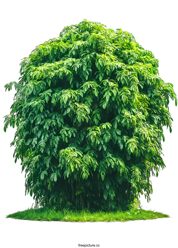 [Transparent Background PNG]Green Bush With White Background