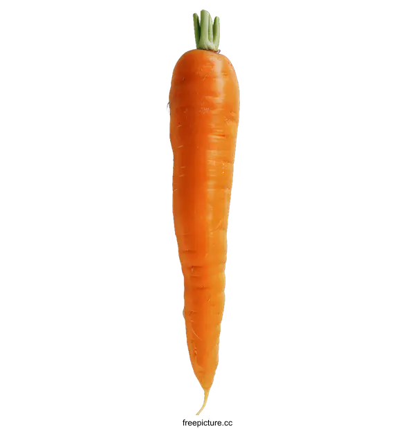 [Transparent Background PNG]Single Orange Carrot On White Background