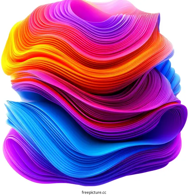 Abstract Colorful Geometric Wave Forms