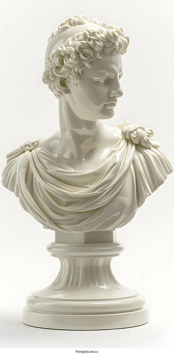 A bust of a young man