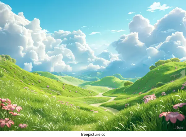 Path in Bloom: A Floral Staircase to Heaven